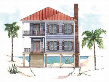 Beach House Plan, 017H-0009