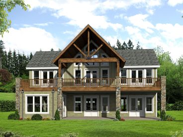 Two-Story House Plan, Rear, 062H-0169