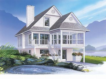 Coastal House Plan, 027H-0140