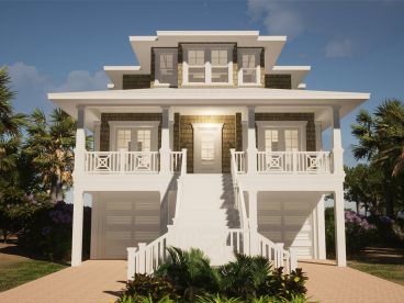 Beach House Plan, 052H-0160