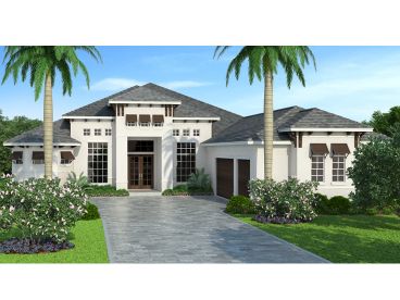 Luxury Sunbelt House Plan, 040H-0093 
