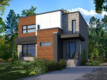 Modern House Plan, 027H-0498