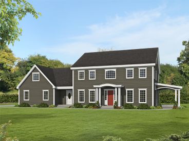 Colonial House Plan, 012H-0293