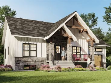 Small Craftsman House Plan, 027H-0545