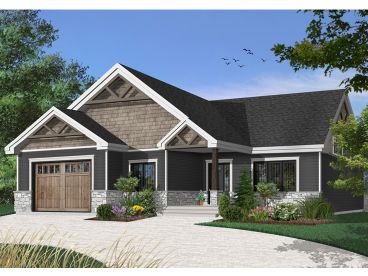 Small Ranch House Plan, 027H-0497