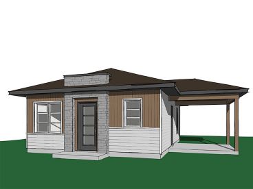 Cabin House Plan, 027H-0409