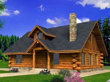 Log House Plan, 012L-0077