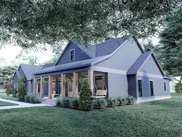 Country Ranch Home Plan, 075H-0038