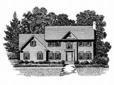 Colonial House Plan, 007H-0042
