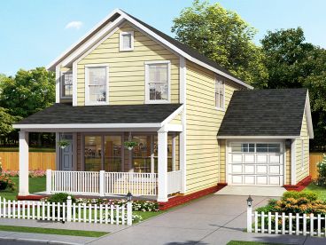 Narrow Lot House Plan, 059H-0228 
