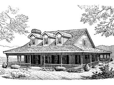 2-Story Country House, 054H-0010