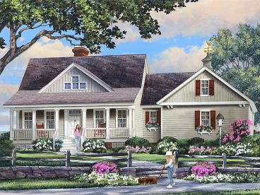 Country Ranch House Plan, 063H-0224