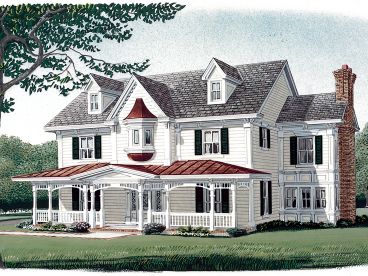 Country Victorian House, 054H-0081