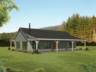 Country Ranch House Plan, 062H-0332