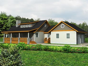 Country Craftsman House Plan, 012H-0208
