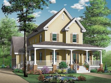2-Story Country House, 027H-0091
