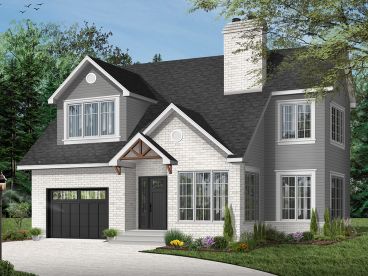 Two-Story House Plan, 027H-0129