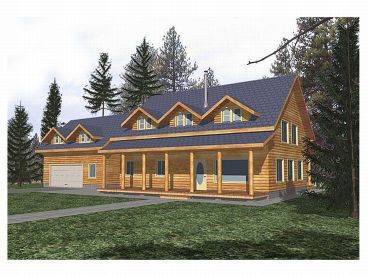 Log Home Design, 012L-0008