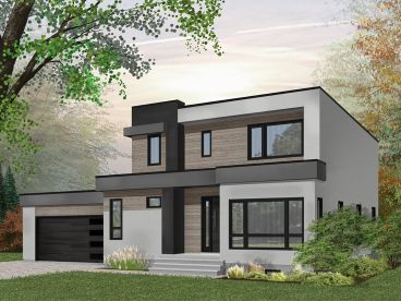 Modern Two-Story House Plan, 027H-0487