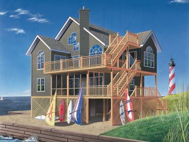 Beach Home, Left/Front, 027H-0148
