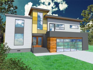 Modern House Plan, 056H-0002