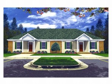 Duplex House Plan, 001M-0002