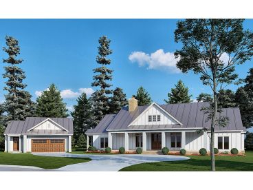 Country Ranch House Plan, 074H-0165