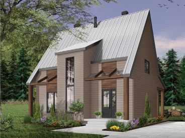 Narrow 2-Story House Plan, 027H-0495