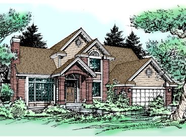 Two-Story Home Plan, 022H-0080