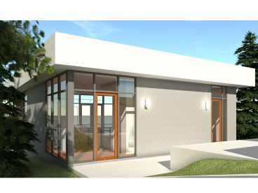 Modern House Plan, Front, 052H-0124