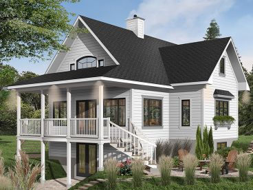 Small Waterfront House Plan, 027H-0074