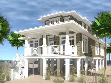 Coastal House Plan, 052H-0117