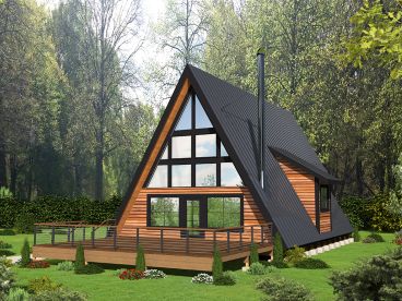 A-FRAME HOME PLANS 1344 SQ.FT. 