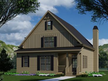 Narrow Country House Plan, 053H-0099
