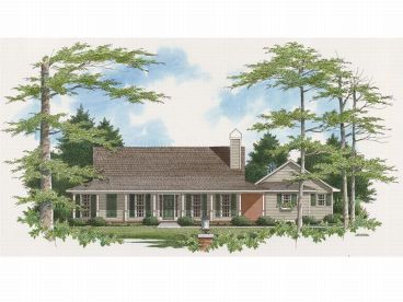 1-Story Country House, 030H-0018