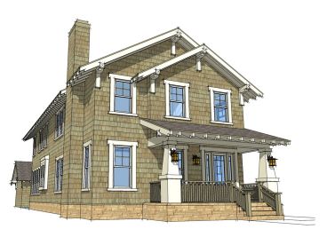 Narrow Lot House Plan, 052H-0033