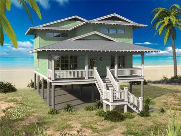 Coastal House Plan, 062H-0187