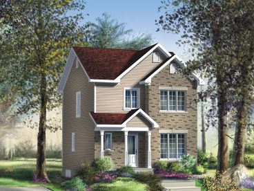 Narrow Lot House Plan, 072H-0166
