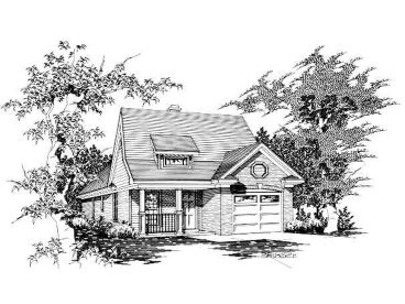 Narrow Lot House Plan, 061H-0003