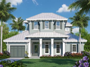 Coastal House Plan, 037H-0225
