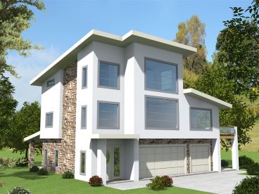Modern House Plan, 012H-0247