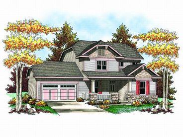 Craftsman House Plan, 020H-0157