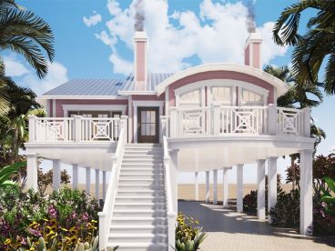 Beach House Plan, 052H-0009