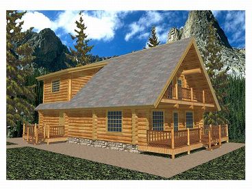 Log Home, Front/Right, 012L-0006