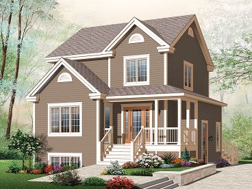 Narrow Lot House Plan, 027H-0361