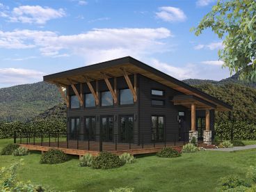 Modern Vacation Home, 062H-0441
