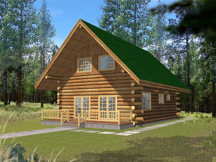 Vacation Log House Plan, 012L-0041