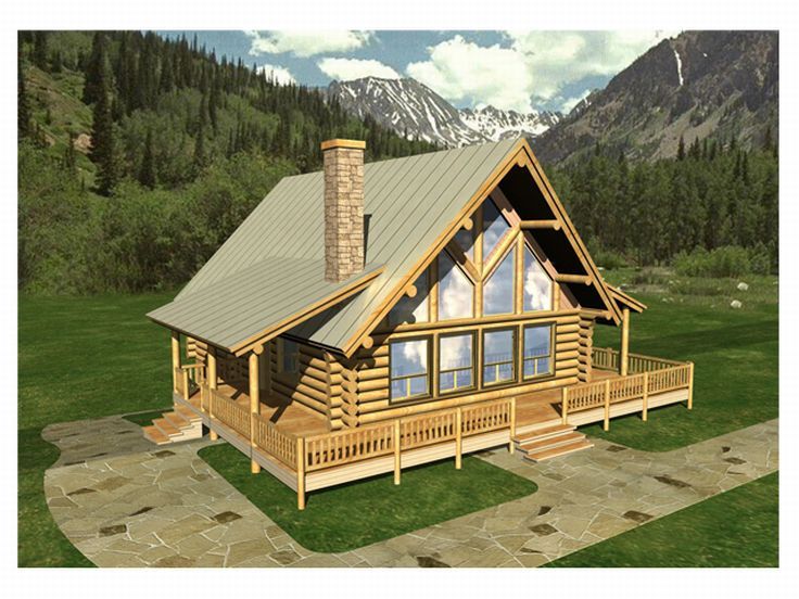 A-Frame Home, Front/Right, 012L-0009