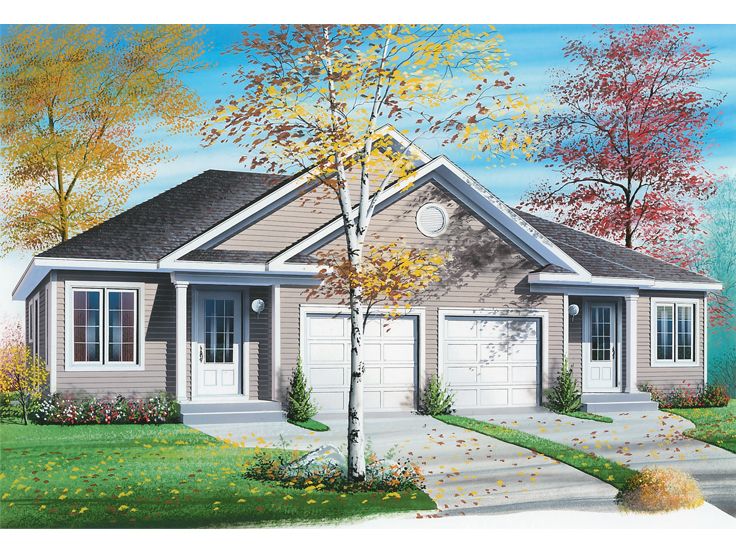Duplex Home Plan, 027M-0070