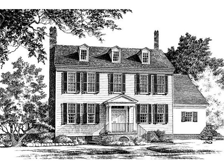 Colonial House Plan, 063H-0032